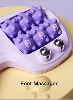 abeigu Foot Massage Roller Shiatsu Massager, Reflexology Tool, Relief and Relaxation for Heel, Arch Muscle Pain, Foot Pain, Stress, and Plantar Fasciitis (Purple)  - Image 2