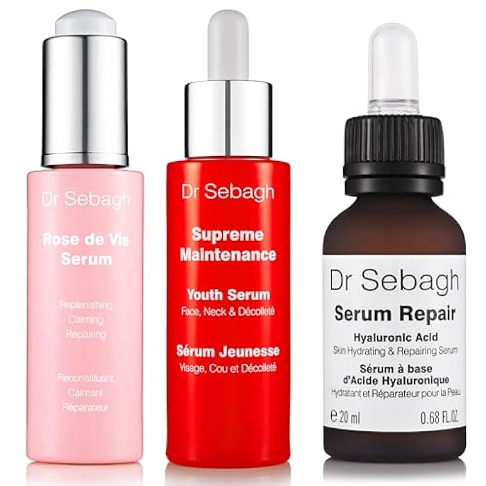 Dr. Sebagh Dr Sebagh Iconic Trio Gift Box - Luxury Facial Serums Set - Hydrating Serum for Face with Hyaluronic Acid - Anti Aging Serum Collection for Women & Men - Antioxidant & Anti Wrinkle Skin Serum Gift Set - Image 1