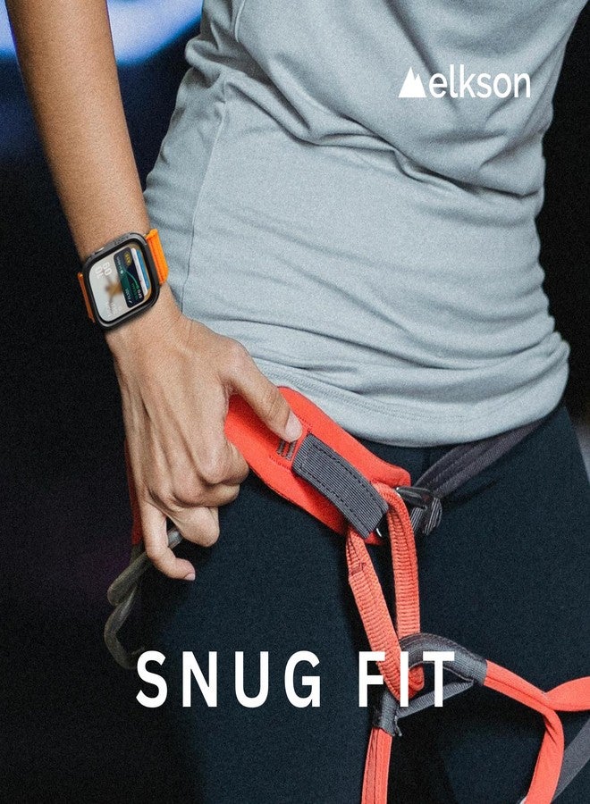 elkson Compatible with Apple Watch 46mm Bumper Case, Quattro Series Rugged Case for Apple Watch and iWatch Series 11 10, Military Grade Durable Protective Cover, Flexible Shock Proof, Black - Image 5