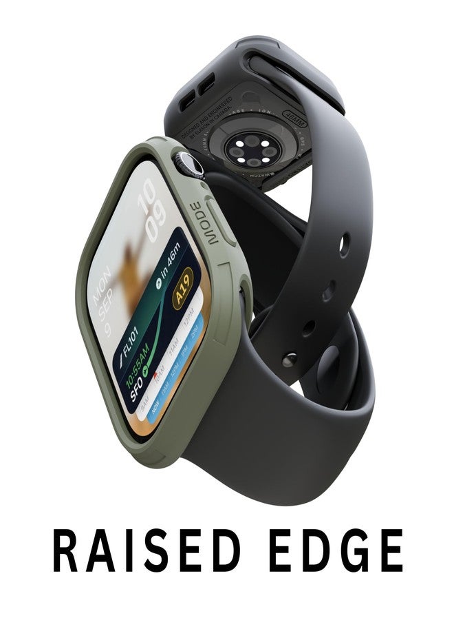 elkson Compatible with Apple Watch 46mm Bumper Case, Quattro Series Rugged Case for Apple Watch and iWatch Series 11 10, Military Grade Durable Protective Cover, Flexible Shock Proof, Black - Image 3