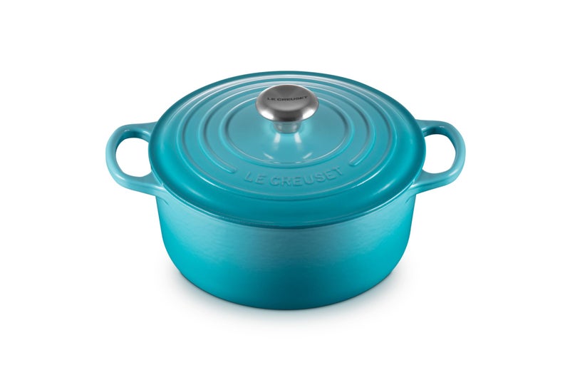 Le Creuset Enameled Cast Iron Signature Round Dutch Oven, 4.5 qt., Caribbean - Image 1