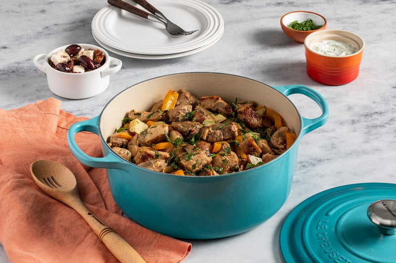 Le Creuset Enameled Cast Iron Signature Round Dutch Oven, 4.5 qt., Caribbean - Image 4