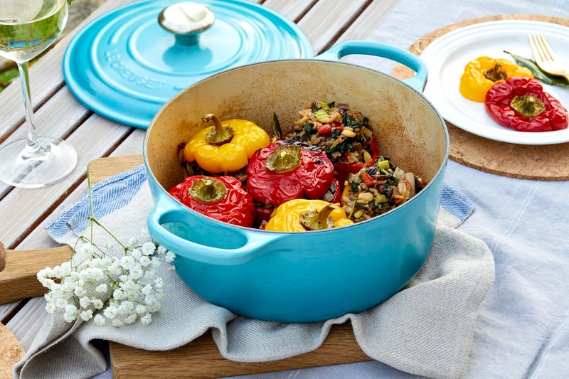 Le Creuset Enameled Cast Iron Signature Round Dutch Oven, 4.5 qt., Caribbean - Image 5