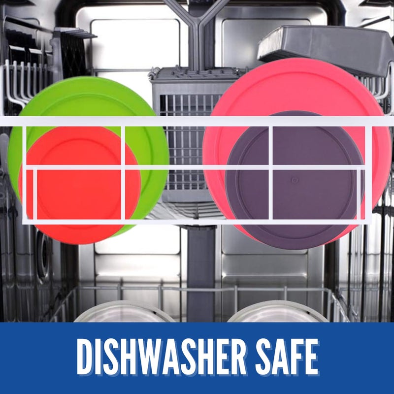 MRX Solutions Replacement Lids for Pyrex Glass Food Storage Containers Round (2) 7202-PC 1 Cup Red (3) 7200-PC 2 Cup Green (2) 7201-PC 4 Cup Purple (2) 7402-PC 6/7 Cup Fuchsia - Image 4