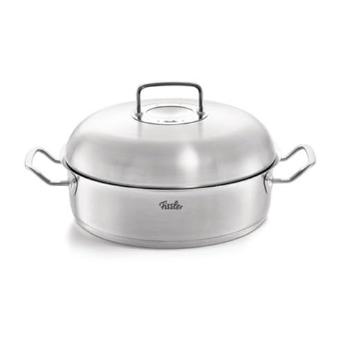 Fissler Original-Profi Collection Stainless Steel 11 Inch, 5.1 Quart Round Roaster with High Dome Metal Lid - Image 1
