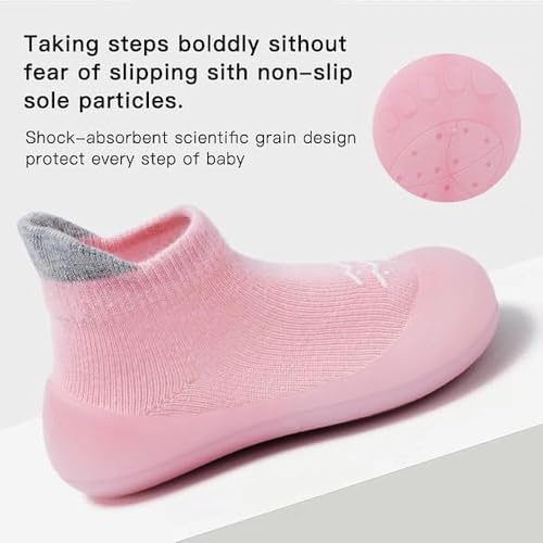 Bearbay Baby Sock Shoes Baby First Walking Shoes Infant Non-Slip Breathable Slippers Baby Boys Girls Sneakers - Image 4