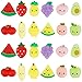 Cllayees 24 Pcs Squishy Toys Fruits Mochi Squishies Mini Kawaii Stress Relief Toys Party Favors for Kids Adults Birthday Gifts Classroom Prizes - Image 2