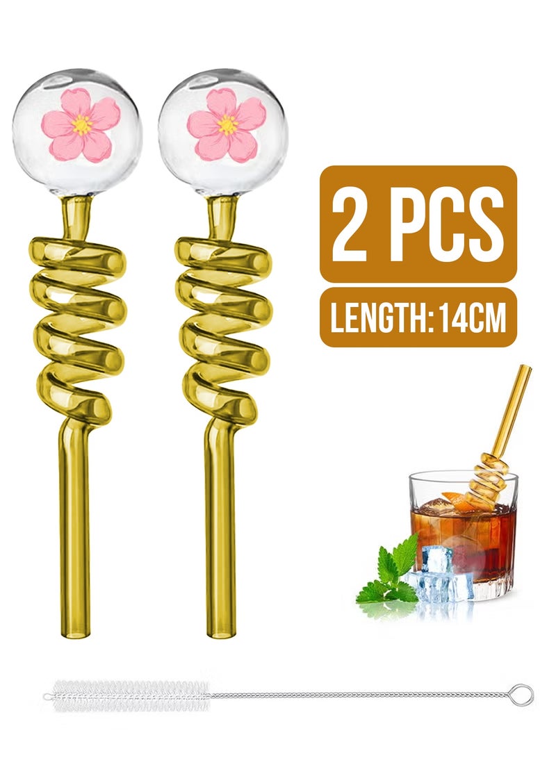 Premium Heat-Resistant Glass Straw Set (2PCS) – High Borosilicate Tube for Smooth Airflow, Durable, Reusable & Easy Cleaning - Image 1