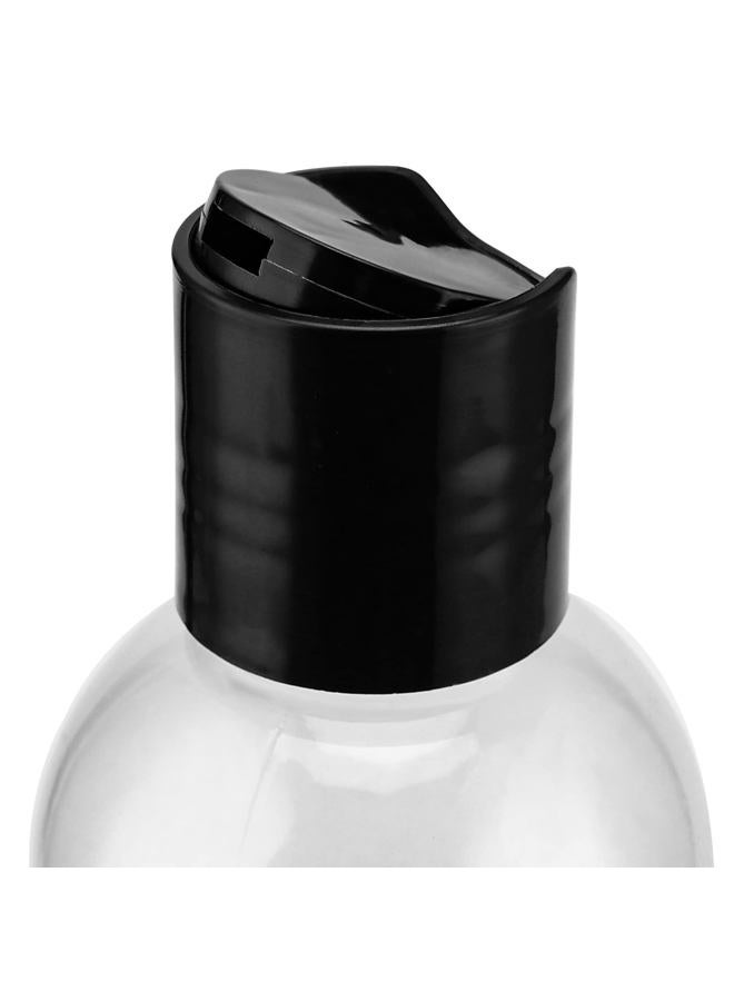 MUKLEI 40 Pack 8 Oz Small Plastic Liquid Containers with Disc Top Caps, Refillable Clear Travel Squeeze Lotion Bottles with Black Bulk Disc Cap for Shampoo, Body Wash, Creams, Soap - Image 3