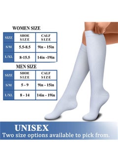 Compression Socks for Women & Men - 3 Pairs (15-20 mmHg) - Optimal Support for Athletic Activities: Running, Cycling, and More - Available in L/XL Sizes White - pzsku/Z8C5EE4F592E8525C92C6Z/45/_/1710652288/59014cab-a42c-46ae-8d70-90b90dc36434