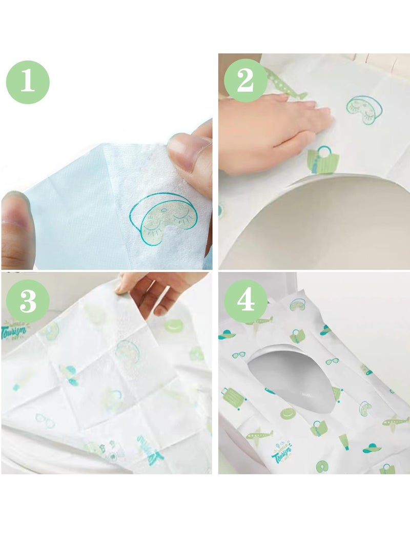Disposable Toilet Seat Covers 50 Pack Travel-Friendly Hygienic Protection for Kids Potty Training and Adults Extra Large Individually Wrapped Flushable for Public Restroom Travel - Image 3