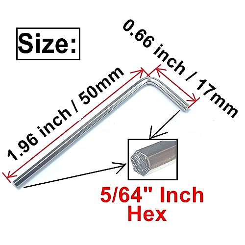 ZDingTech 10pcs 5/64 Allen Wrench Sets,5/64" Hex Key Wrench Set,Allen Key Door Key L Shaped Hex Wrench Set with Long Arm. - Image 3