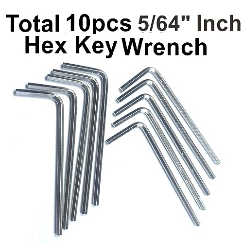 ZDingTech 10pcs 5/64 Allen Wrench Sets,5/64" Hex Key Wrench Set,Allen Key Door Key L Shaped Hex Wrench Set with Long Arm. - Image 2