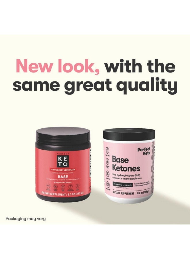 Perfect Keto Exogenous Ketones Powder, BHB Salts Supplement for Ketosis & Fasting, Electrolytes for Hydration, Caffeine Free Energy, Keto Diet, Focus & Workout Support, Strawberry Lemonade, 8.57 oz - Image 3