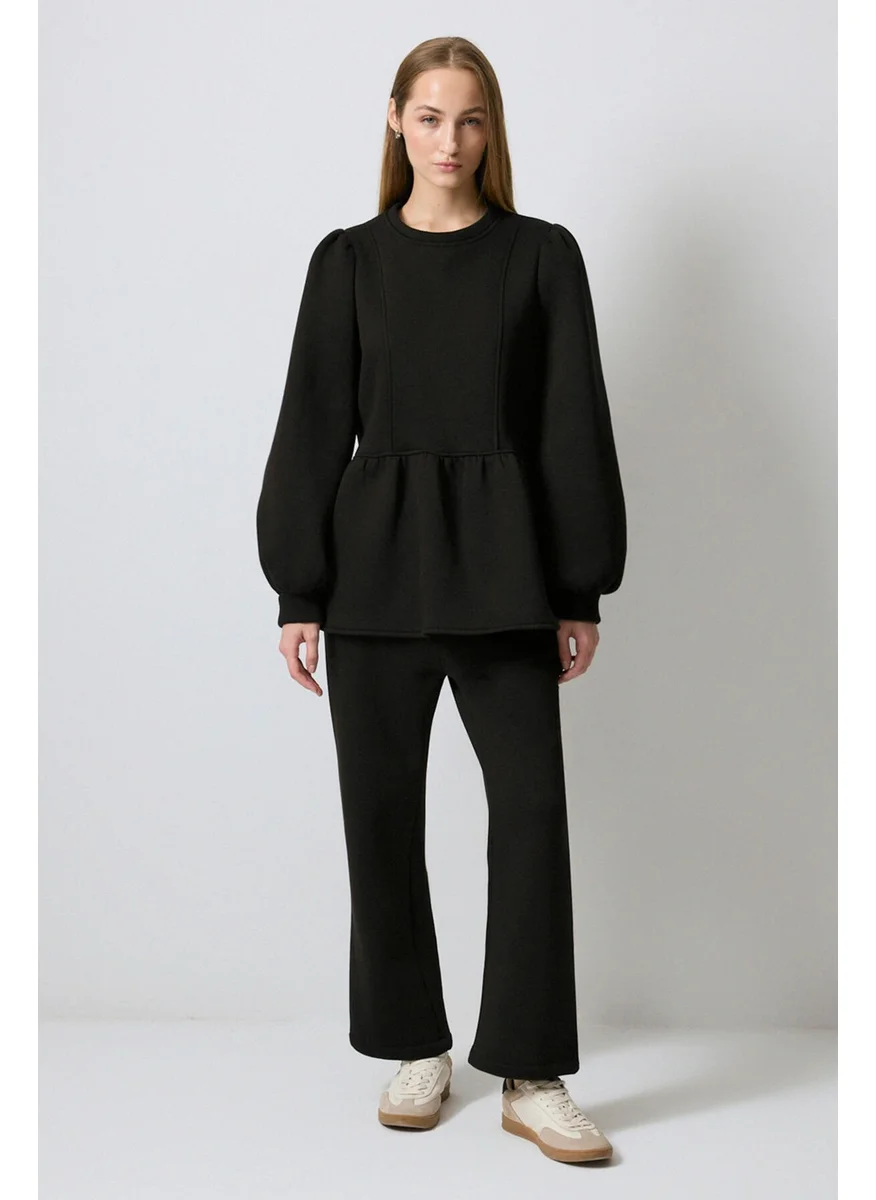 Touche Waist Pleated Knitted Suit