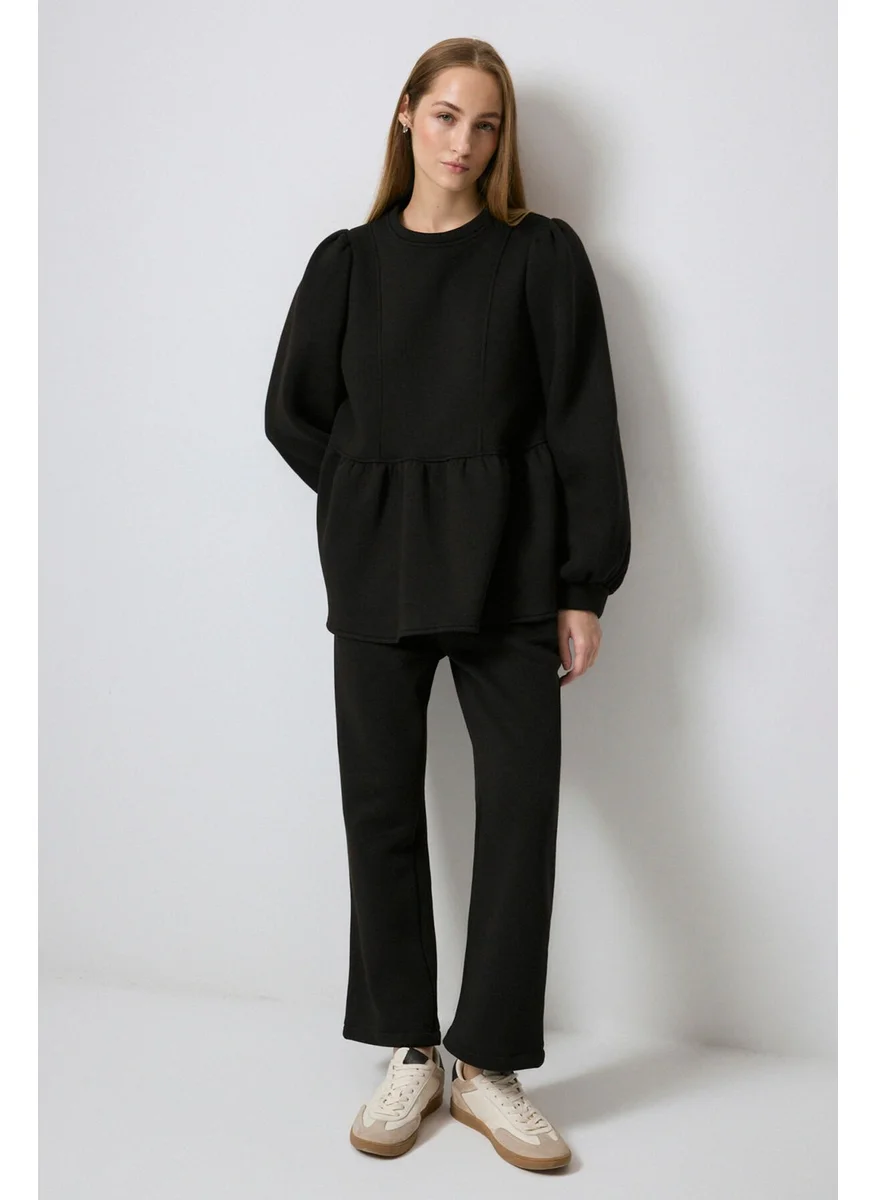 Touche Waist Pleated Knitted Suit