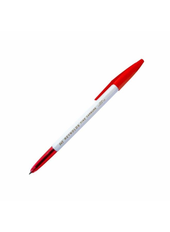 Reynolds 045 أقلام كاربور فاخرة كروية – أحمر | مجموعة من 10 - Image 3
