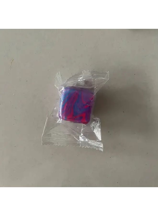 Blue Rotating Squishy Cube Sensory Toy Stress Reliever For Focus Anxiety ADHD - Image 1