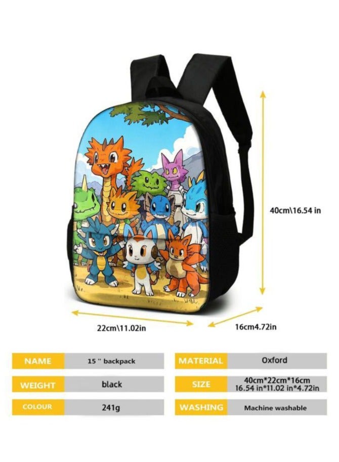Cartoon three-piece schoolbag with front pocket - 929