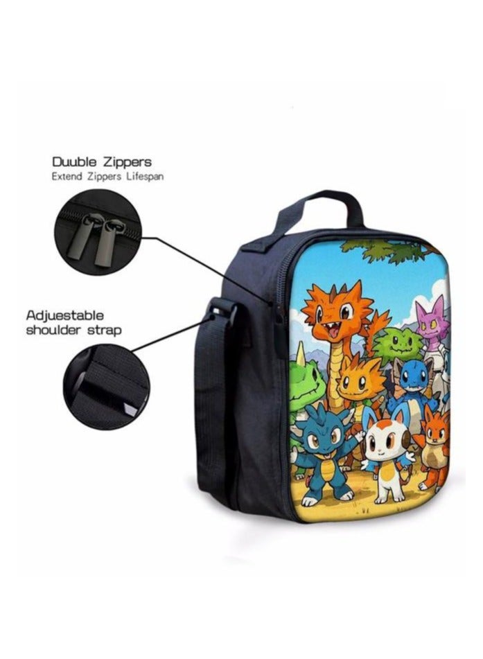 Cartoon three-piece schoolbag with front pocket - 929