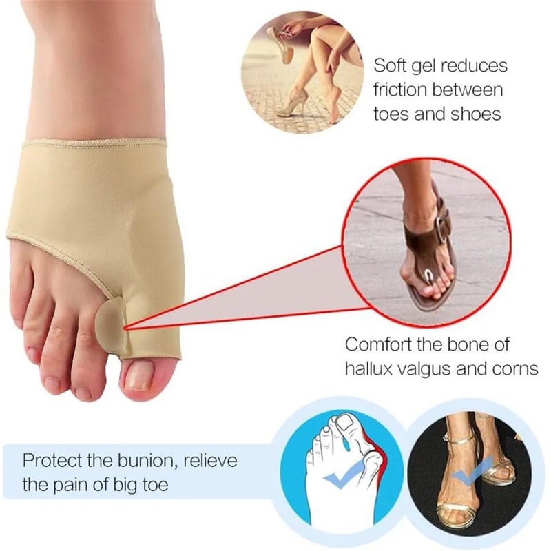 SEFLICA Bunion Corrector for Women & Men (1 Pair) | Toe Corrector with Gel Pad Cushion Socks | Big Toe Leg Finger Straightener | Hammer Toe Splint to Align Bone | Toe Realignment | Hallux Valgus - Image 3