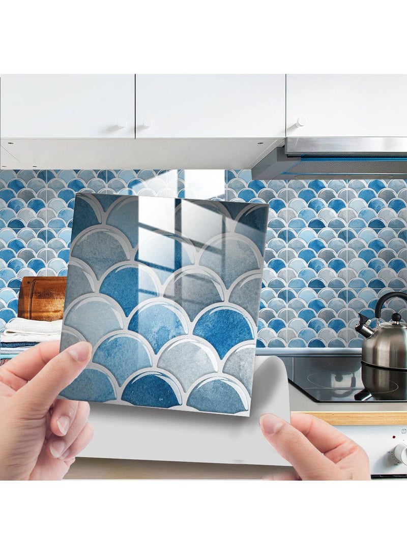 20cm 25 pieces retro marble pattern crystal film fish scale ceramic tile decoration