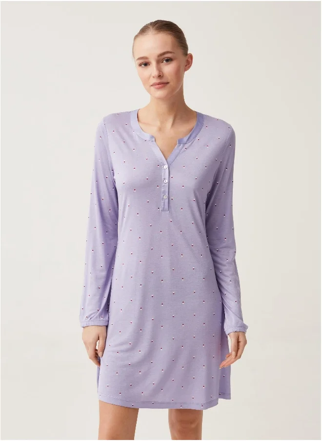 او في اس Ovs Nightdress With Heart Print