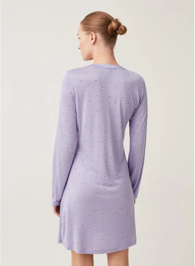 او في اس Ovs Nightdress With Heart Print