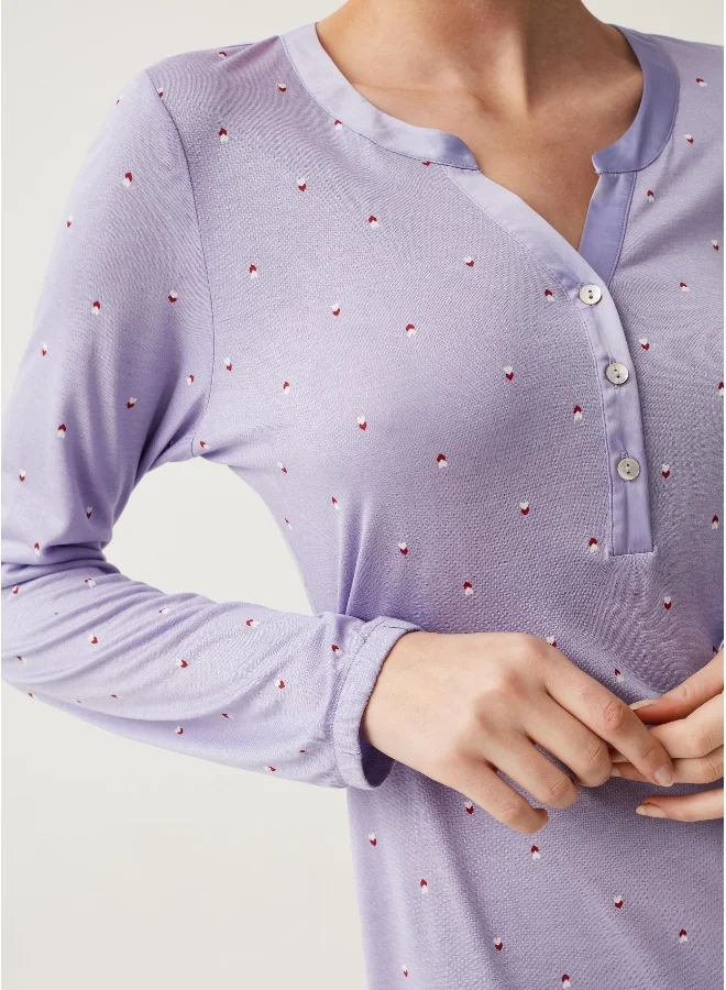 او في اس Ovs Nightdress With Heart Print
