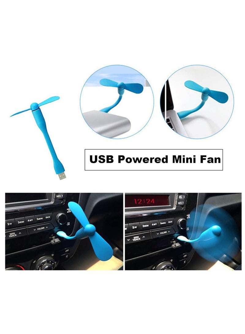 2pcs Mini Cell Phone Fan for iPhone - 2-in-1 Personal Portable Pocket Small Fan for Travel Outdoor Commuting, Mobile Phone Fan Plug in iPhone, iPad Micro USB Cellphone Accessories  - Image 5