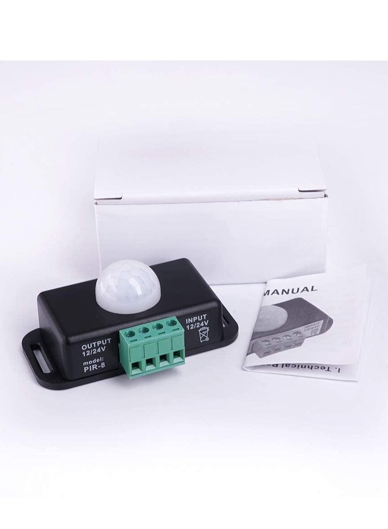 2 Pack Body Infrared Light Switch 12V 24V PIR Motion Sensor Switch for LED Light Strip Automatic  Controller LED Strips Lighting - Image 3