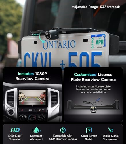 AINAVIGO 9" Car Stereo Radio for Toyota Tacoma 2005-2015 | Wireless CarPlay Android Auto | 5G WiFi GPS Navigation | IPS HD Touchscreen | Bluetooth/FM/SWC | Plug & Play with 1080P Backup Camera - Image 4