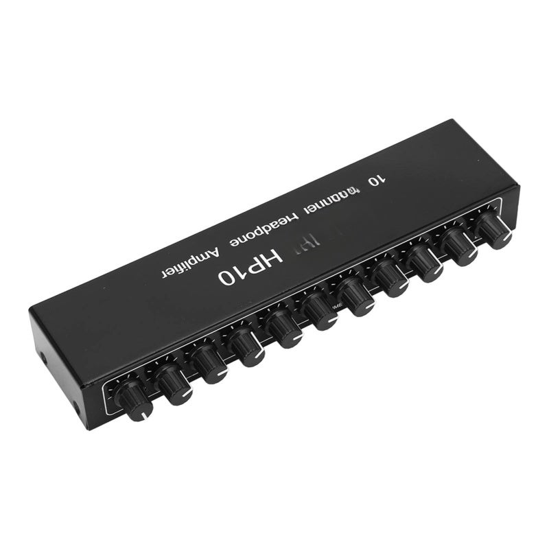 10 Channel Headphone Amplifier: Compact Portable True Sound Stereo Distributor - High Level Sound Field Output Level Control for 3.5mm Headphone Users, Studio, Live Performance - Image 5