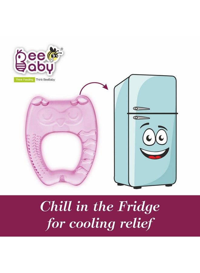 Beebaby Owl Shape Teethers For 6 To 12 Months Bpa Free. Cooling Water Filled Baby Teether Soft Teething Toy For Babies With Carry Case Soothes Gums And Easy To Grip (6 Months+) (Owl Pink) - Image 5