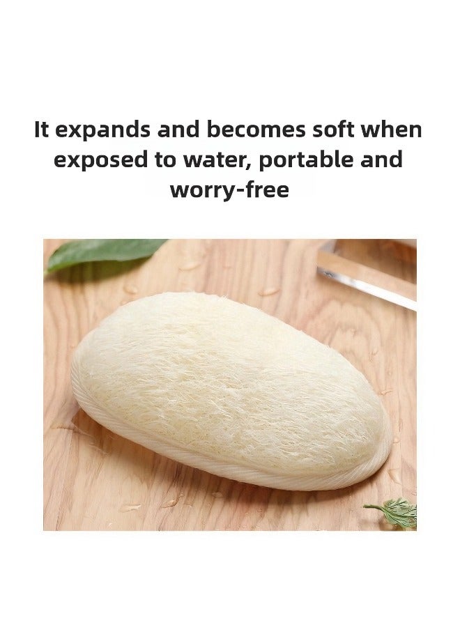 2pcs ، لوفا تقشير الجسم المكرر - مزدوج الجانب كبير الحجم تقشير حمام قفاز اسفنجة ، الطبيعية العضوية لوفا كبيرة للنساء والرجال تقشير عميق لوفا غسل القفاف تناسب الكمال في يدك - Image 4