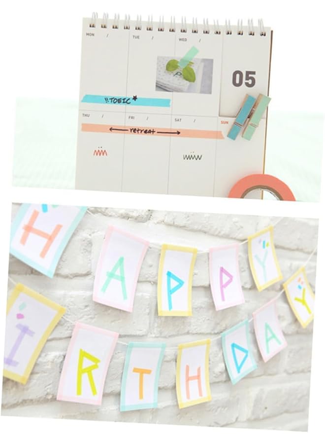 إيروريكس 10 لفات من شريط لاصق ملون بألوان قوس قزح، شريط واشي لاصق، شريط واشي مزخرف للأطفال، فنون وحرف يدوية، سجل القصاصات، ديكور، ترميز، لوازم تعليمية - Image 5