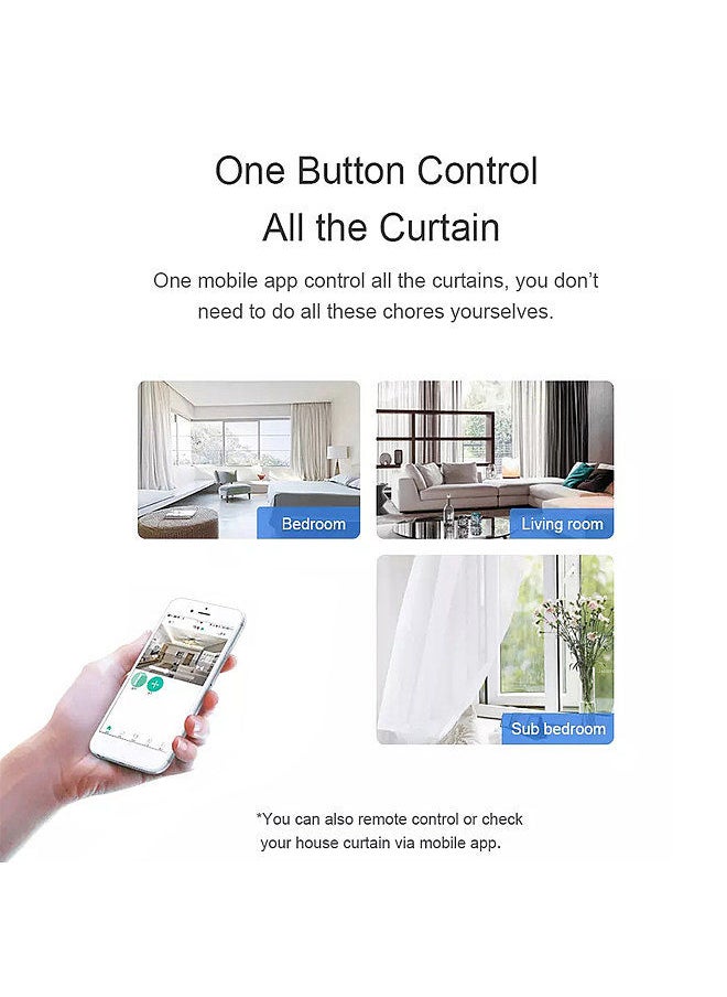 Generic - WIFI Electric Curtain Motor Auto Motorized Curtain Track Tuya Smart APP Remote Control Vioce Control Compatible with  Alexa Google Home For Smart Home Automation - Image 1