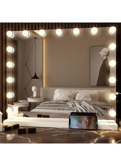 LIMOS Hollywood Lighted Cosmetic Makeup Vanity Mirror with 17 LED Lights and Touch control USB and Type C Ports  - Image 3
