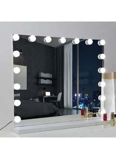 LIMOS Hollywood Lighted Cosmetic Makeup Vanity Mirror with 17 LED Lights and Touch control USB and Type C Ports  - Image 2