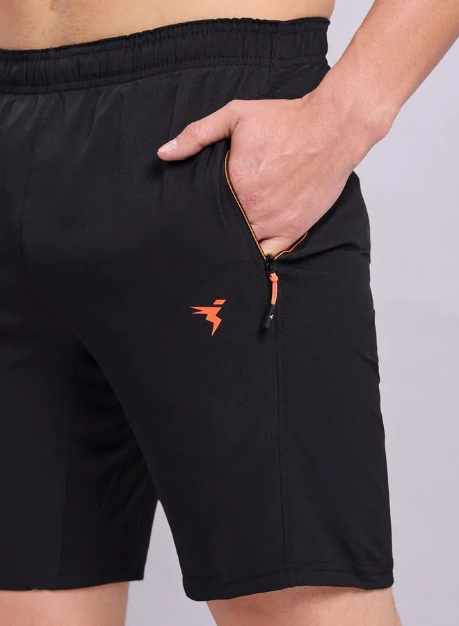 Technosport Solid Slim Fit Shorts with Technolite