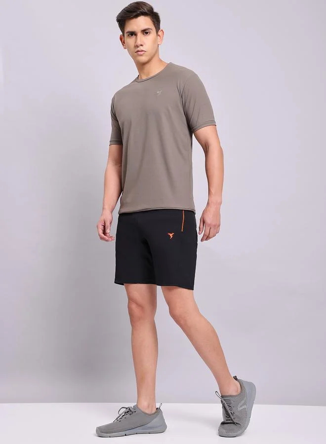 Technosport Solid Slim Fit Shorts with Technolite