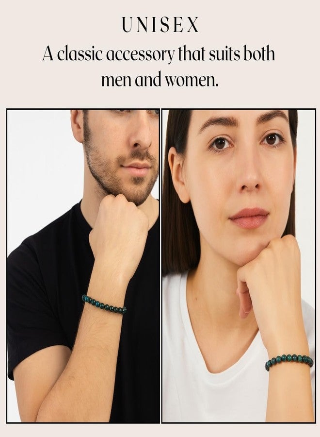 ARE - Aeora Rocks: Moss Agate Bead Bracelet for Emotional Balance, Growth, and Abundance, for Men and Women (Size - 8mm) - Image 3
