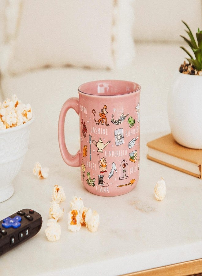 Silver Buffalo Disney Princess Icons Ceramic Camper Mug | Holds 20 Ounces - Image 5