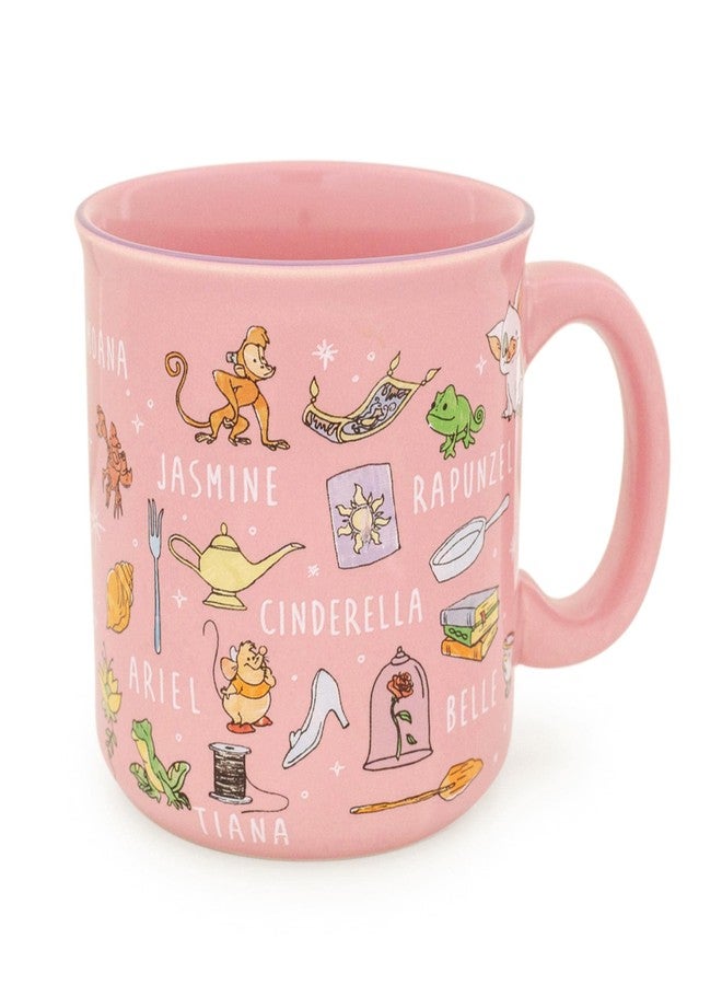 Silver Buffalo Disney Princess Icons Ceramic Camper Mug | Holds 20 Ounces - Image 2