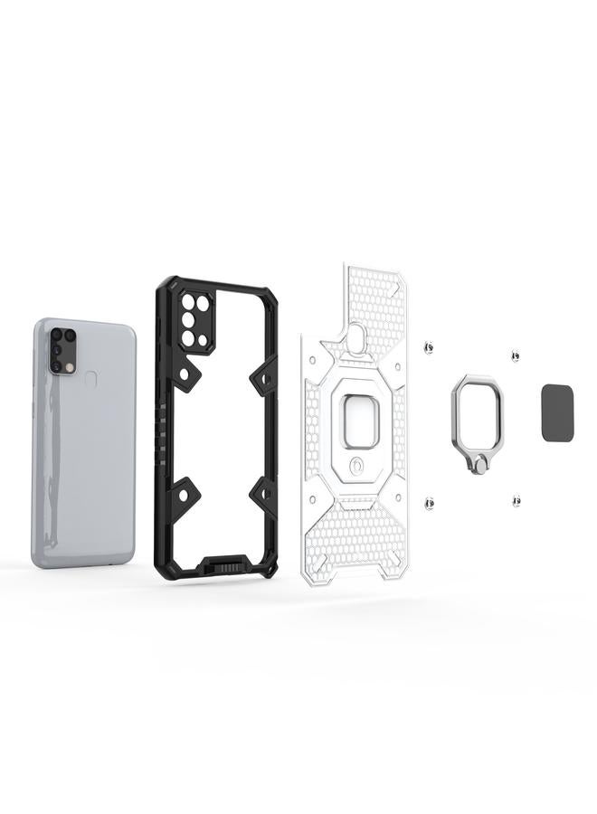 S-TOP Case For Samsung Galaxy M31 Space PC+TPU Ring Holder Protective Case - Image 3