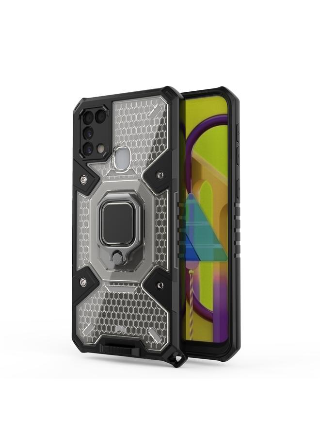 S-TOP Case For Samsung Galaxy M31 Space PC+TPU Ring Holder Protective Case - Image 1