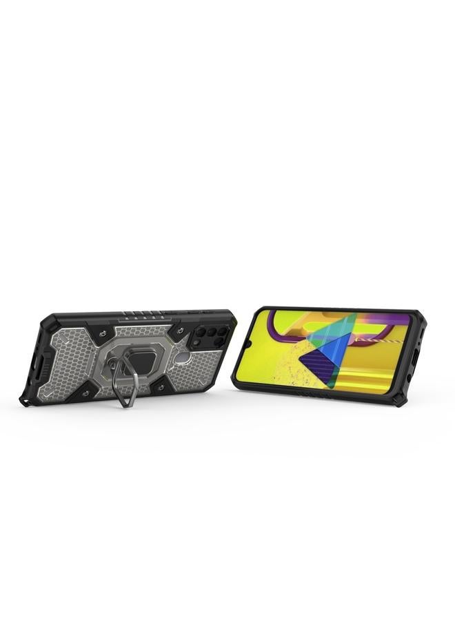 S-TOP Case For Samsung Galaxy M31 Space PC+TPU Ring Holder Protective Case - Image 4