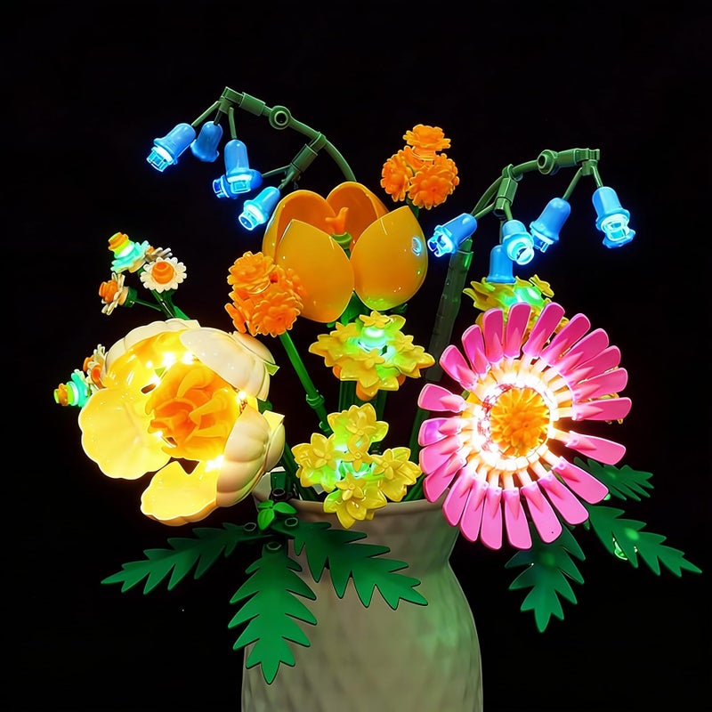 flashebrick LED Light Kit for Lego 10347 Petite Sunny Bouquet Lighting Compatible with Lego The Botanical Petite Sunny Bouquet Home Decor Creative Building Gift for Adults Not Include Lego Set - Image 3