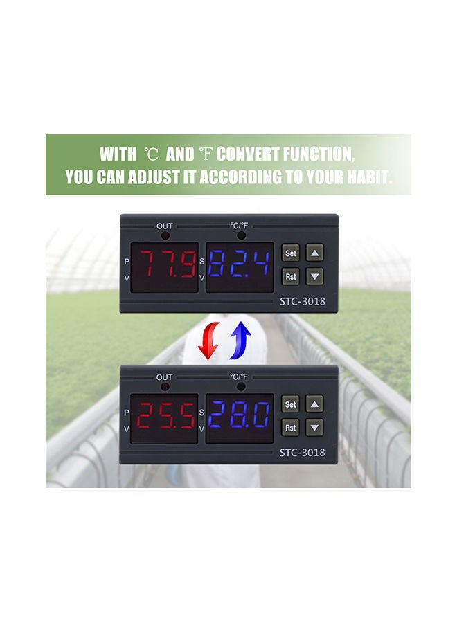 NIBEMINENT Digital Temperature Controller dark red 9x4x8centimeter  - Image 3