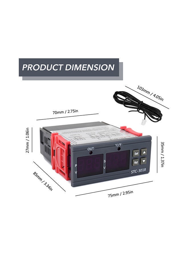 NIBEMINENT Digital Temperature Controller dark red 9x4x8centimeter  - Image 4